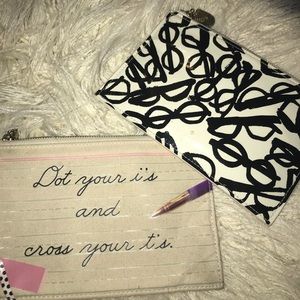 2 kate spade pencil/ makeup bag